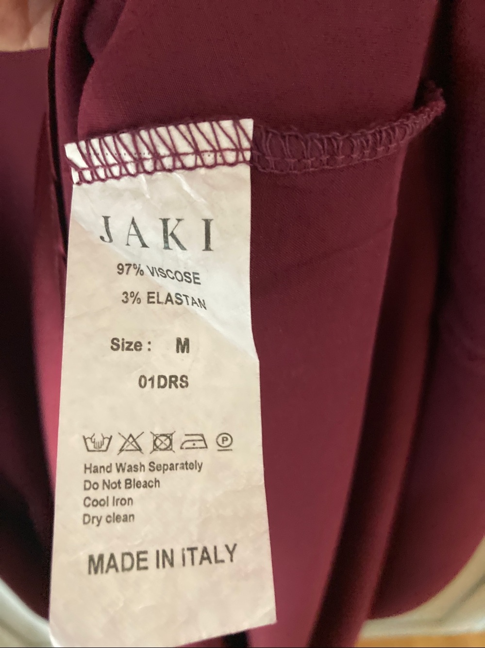 JAKI Women's Dahlia Satin Maxi Dress in Burgundy - Picture 6 of 6